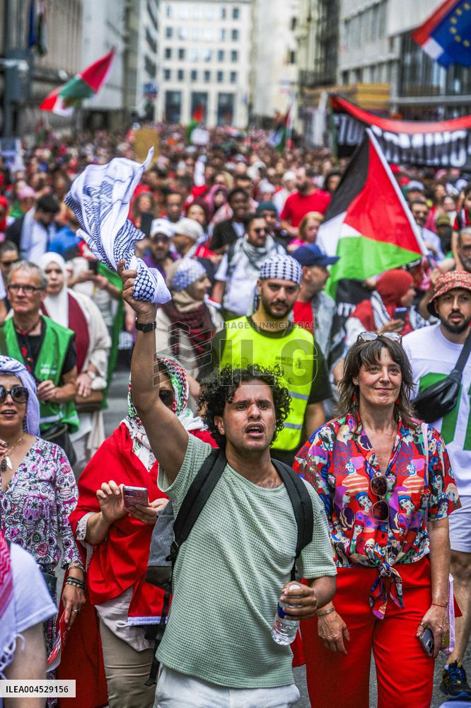 Red Human Line for Gaza - Brussels