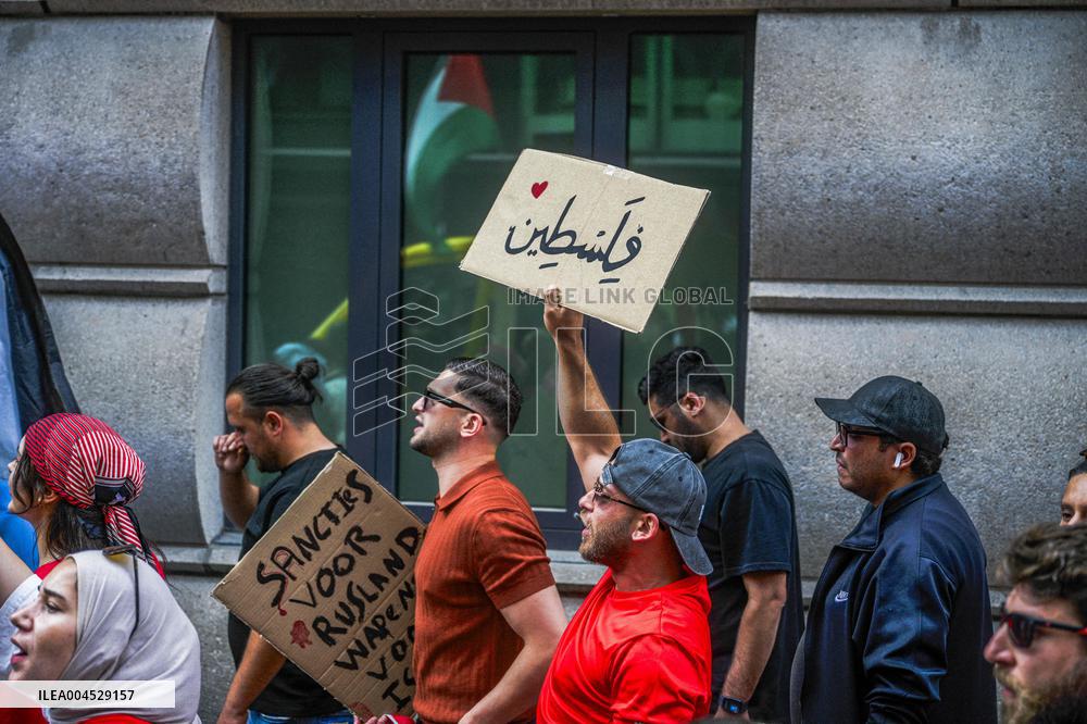 Red Human Line for Gaza - Brussels
