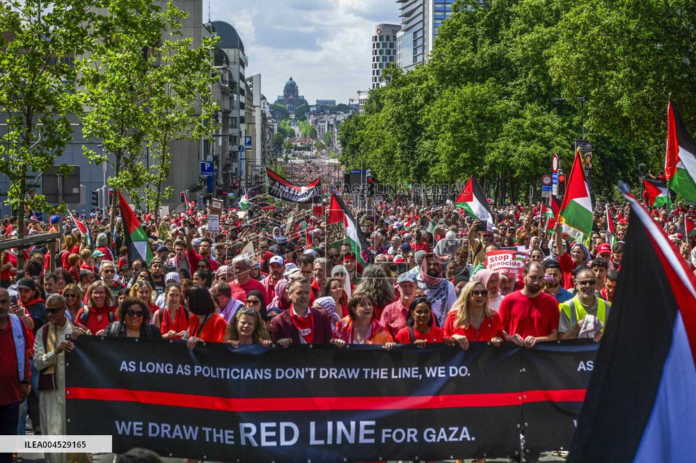 Red Human Line for Gaza - Brussels
