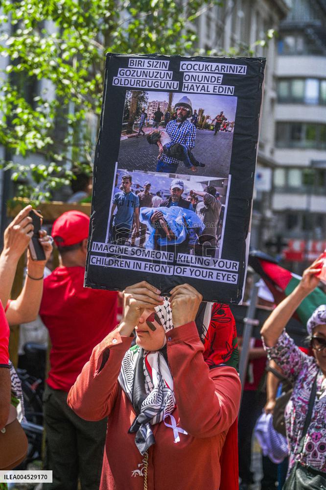 Red Human Line for Gaza - Brussels