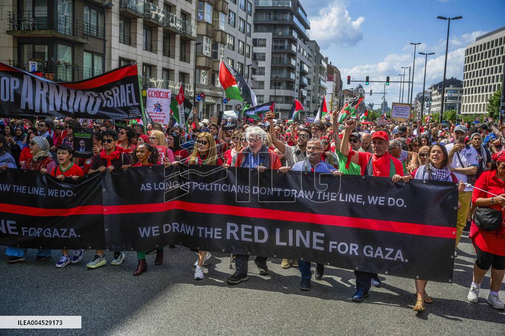 Red Human Line for Gaza - Brussels