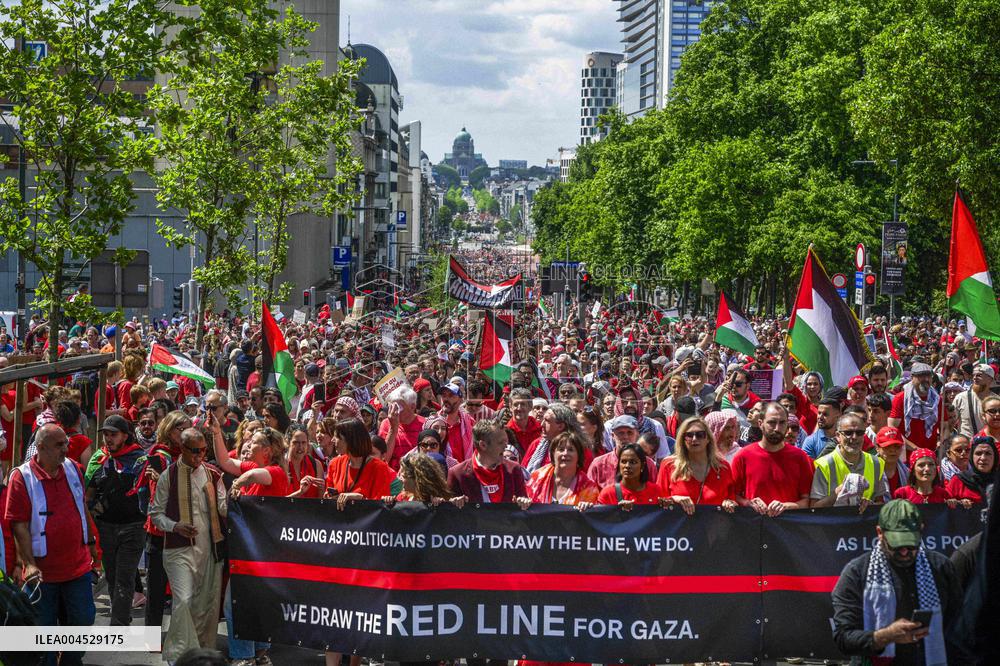 Red Human Line for Gaza - Brussels