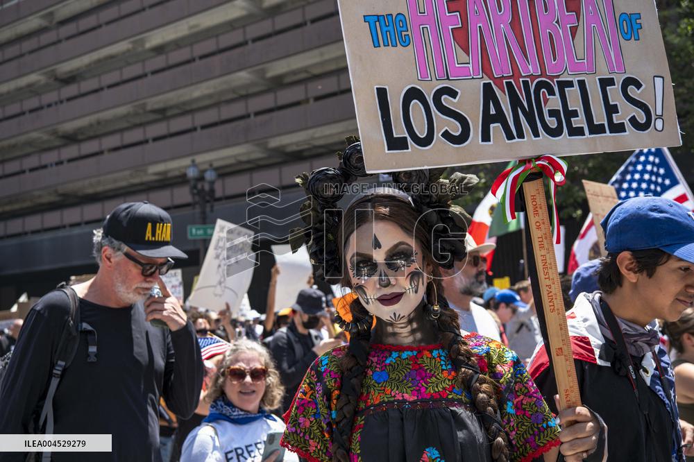 No Kings Protests in Los Angeles - LA