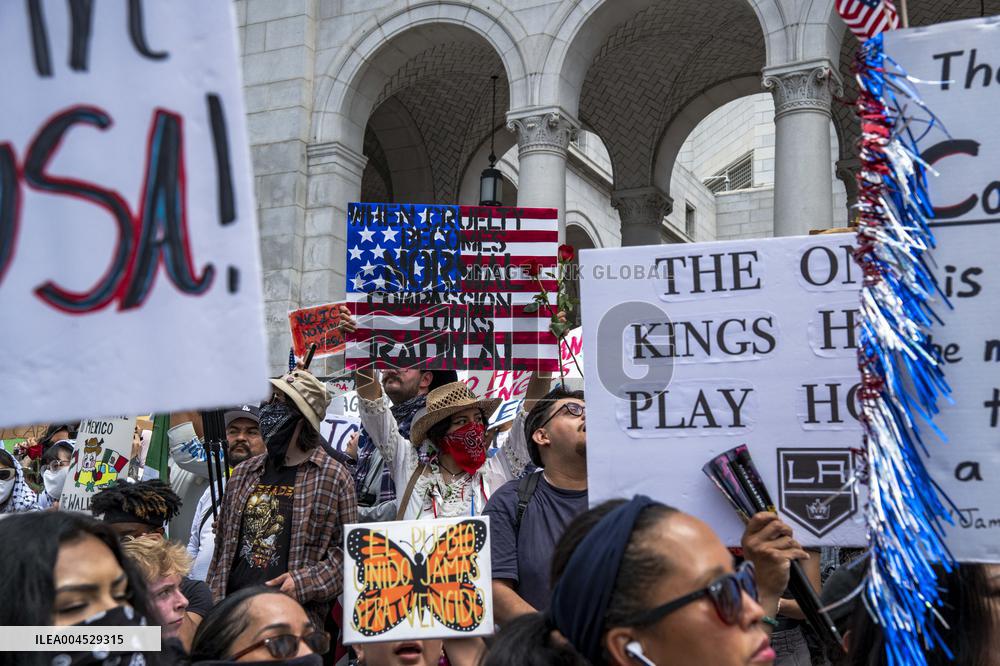 No Kings Protests in Los Angeles - LA