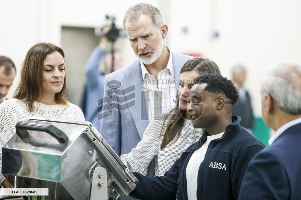 King Felipe VI and Queen Letizia Visit Burela - Spain