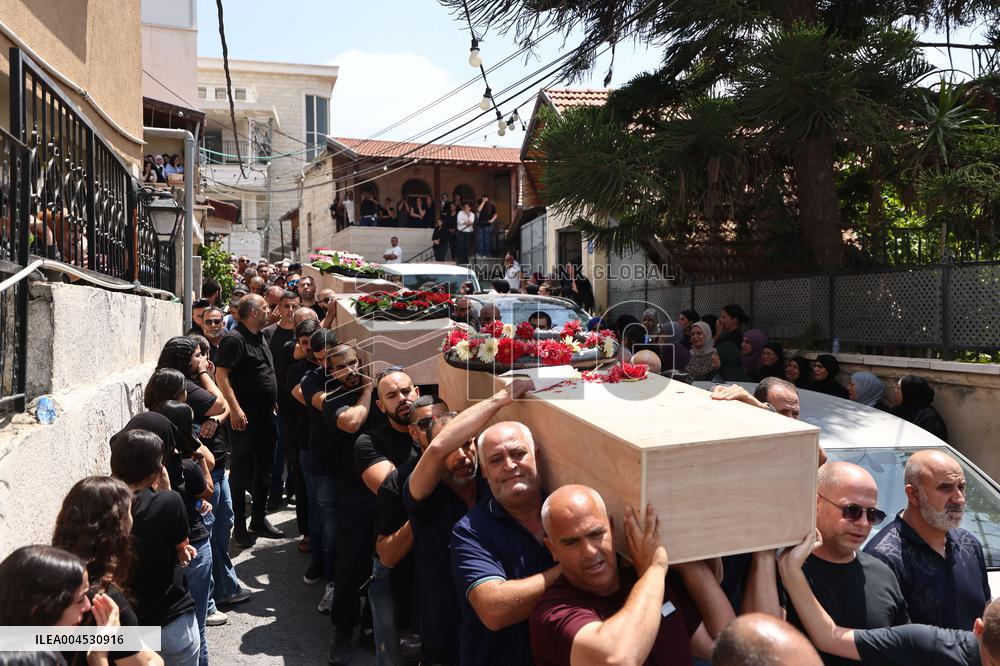 Mourners in Tamra After Iranian Missile Attack Amid Escalating Conflict