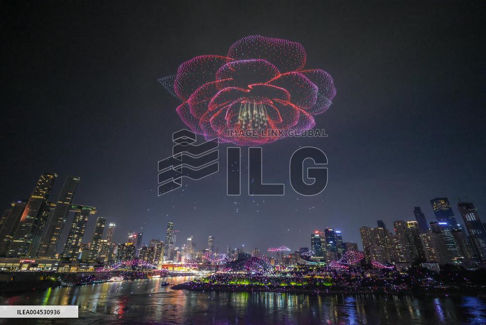 Chongqing Drone Show Aims for Guinness Record with 11,787 Drones