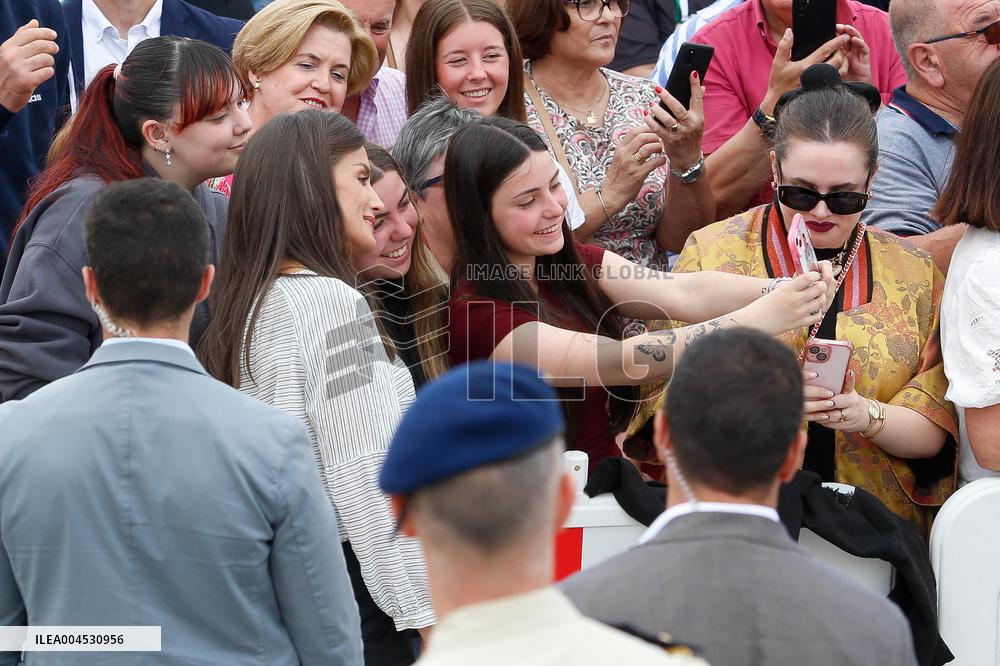 King Felipe VI and Queen Letizia Visit Burela