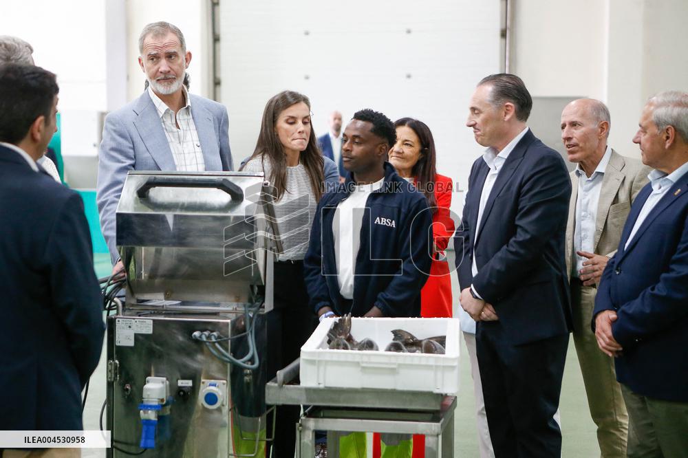 King Felipe VI and Queen Letizia Visit Burela
