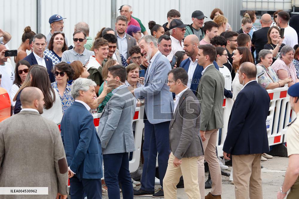 King Felipe VI and Queen Letizia Visit Burela