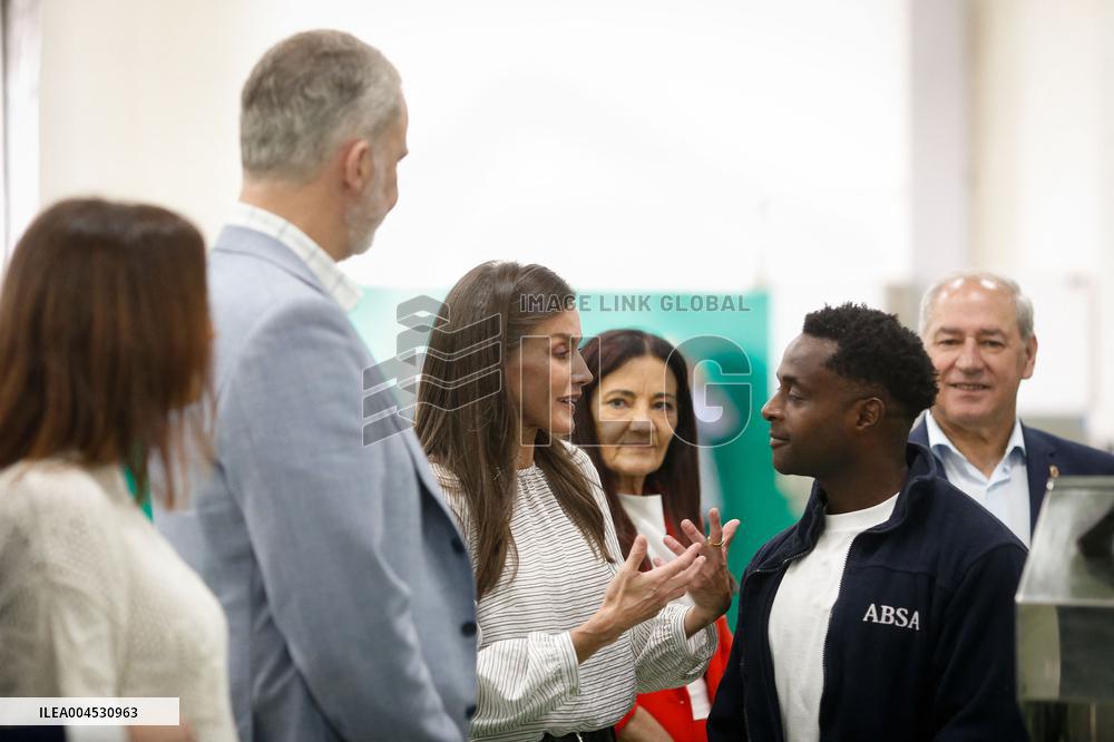 King Felipe VI and Queen Letizia Visit Burela