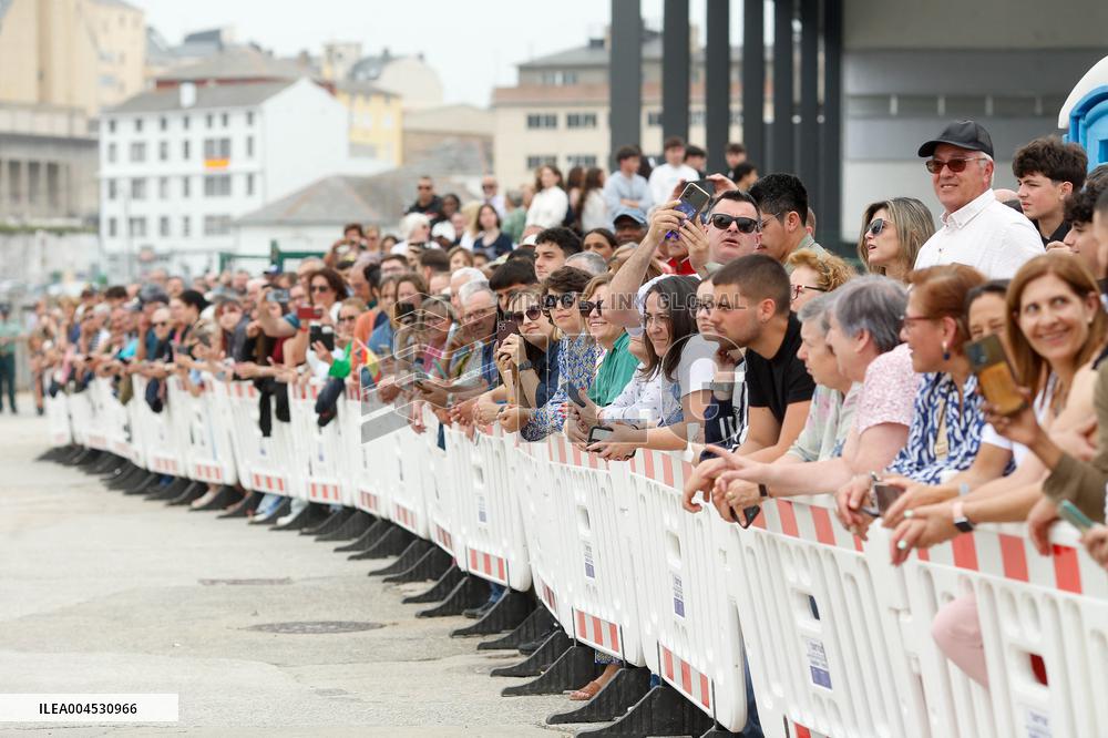 King Felipe VI and Queen Letizia Visit Burela