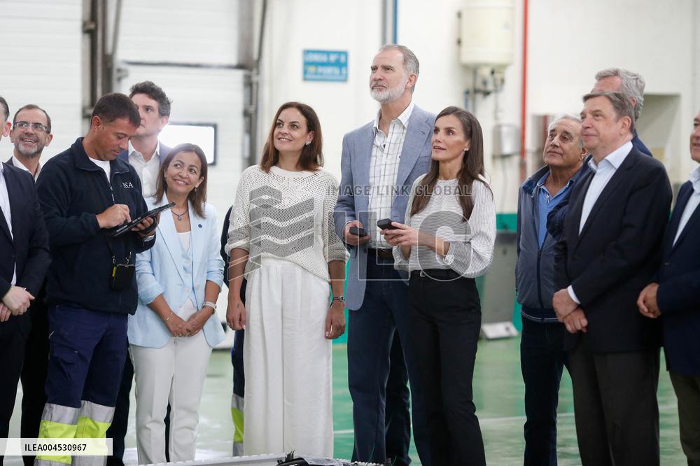 King Felipe VI and Queen Letizia Visit Burela