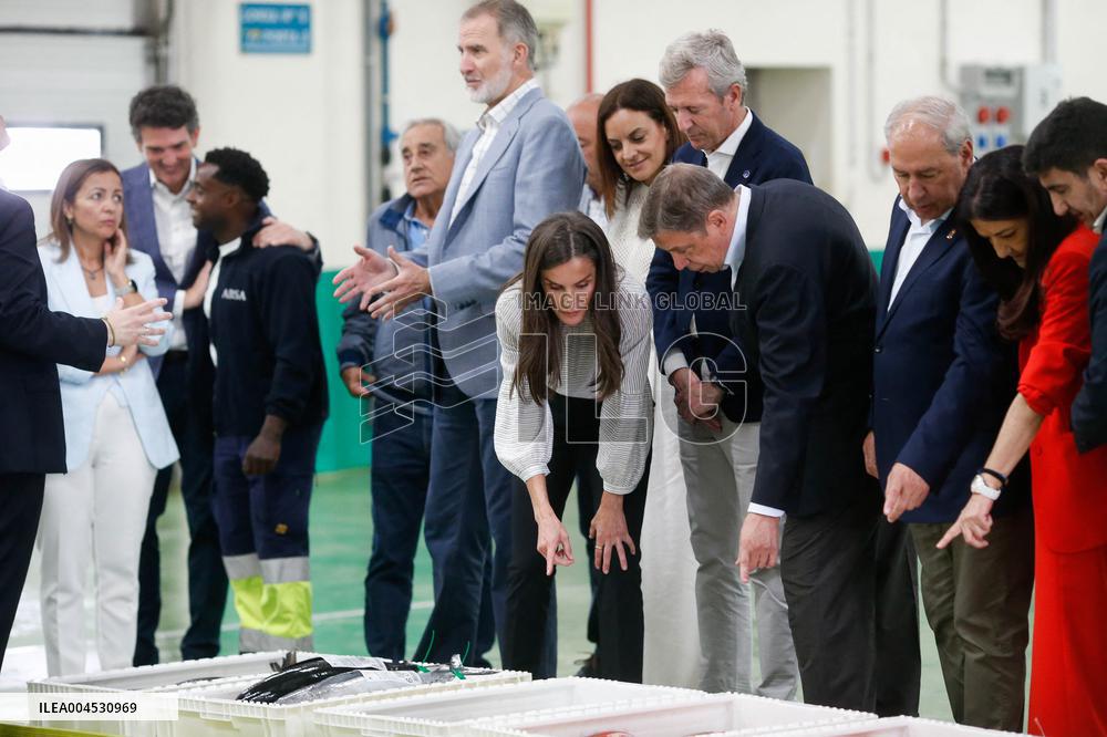 King Felipe VI and Queen Letizia Visit Burela