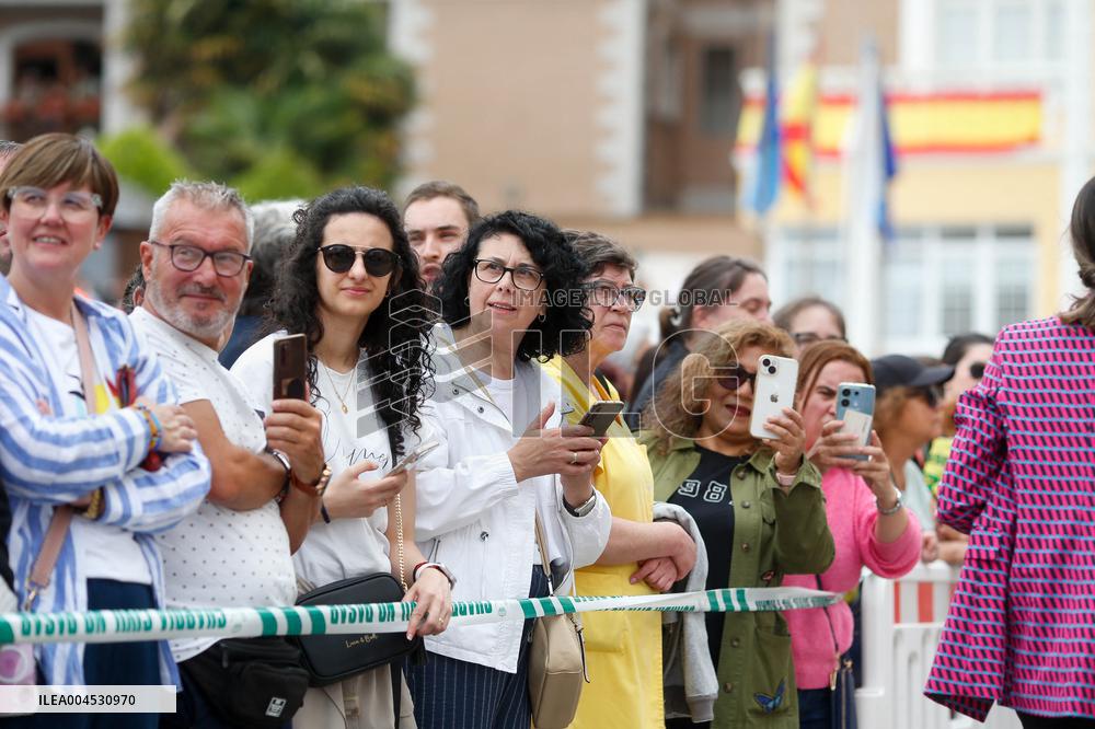 King Felipe VI and Queen Letizia Visit Burela