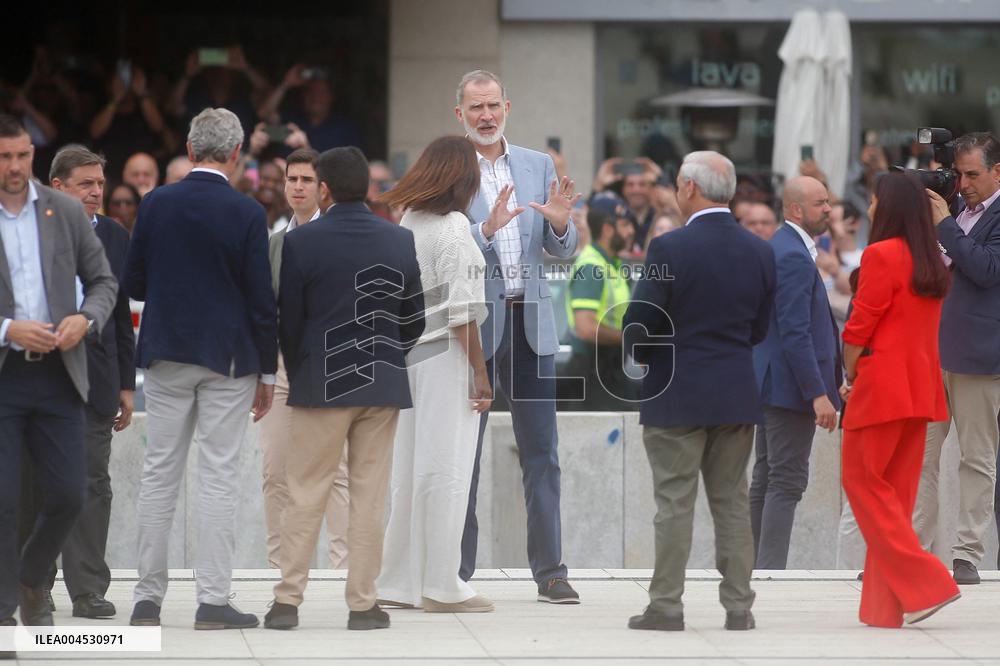 King Felipe VI and Queen Letizia Visit Burela