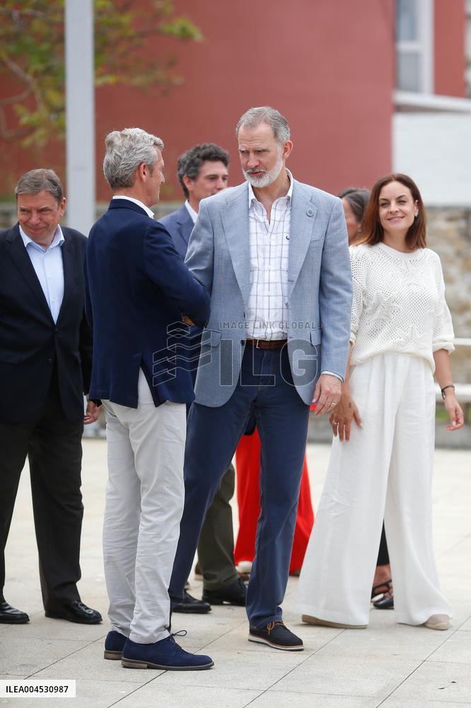 King Felipe VI and Queen Letizia Visit Burela