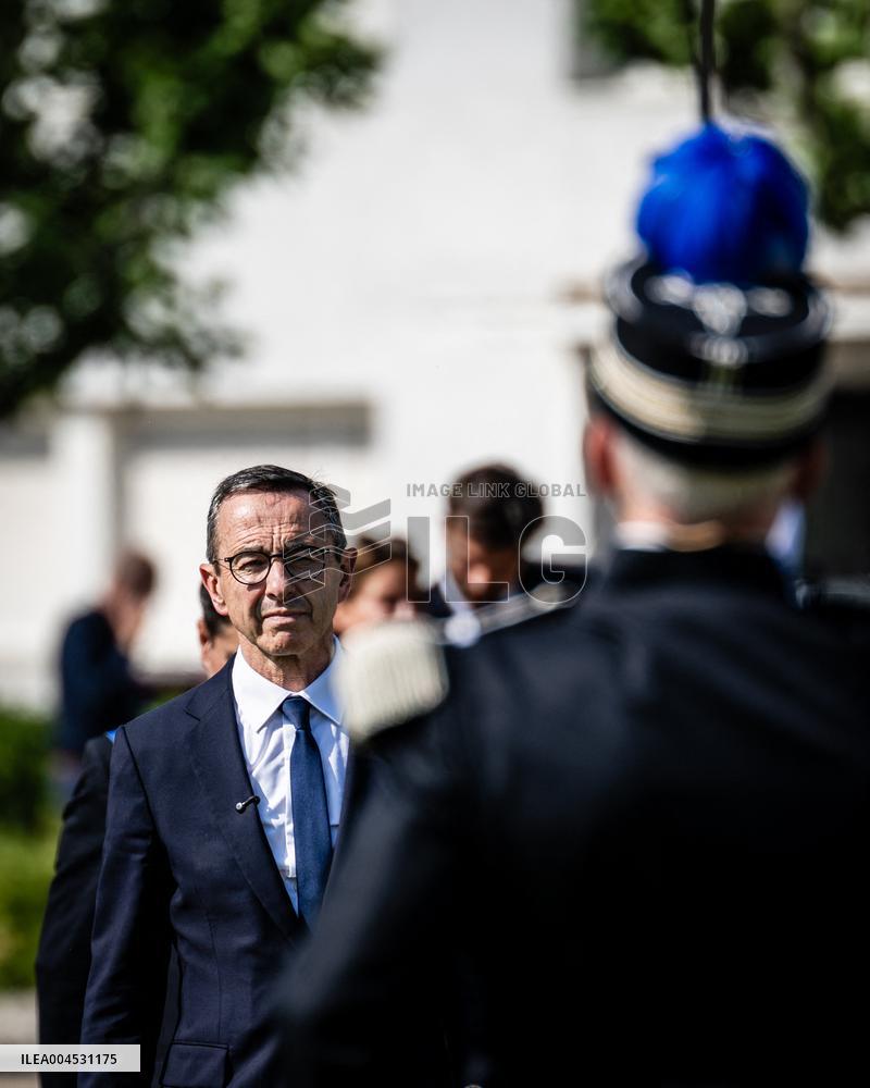 Bruno Retailleau At ENSOSP Graduation Ceremony - Aix-en-Provence