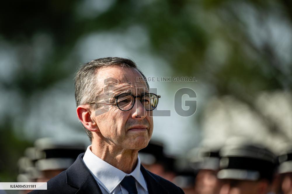 Bruno Retailleau At ENSOSP Graduation Ceremony - Aix-en-Provence