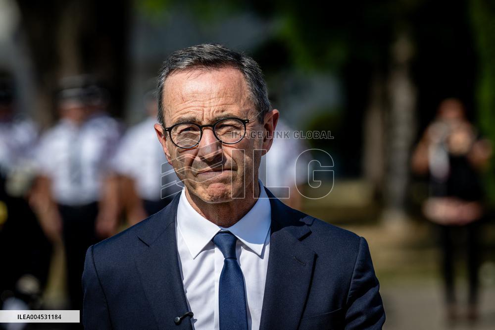 Bruno Retailleau At ENSOSP Graduation Ceremony - Aix-en-Provence