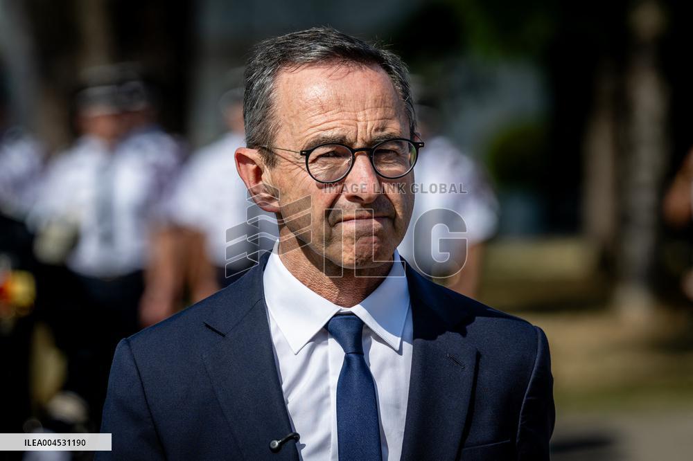 Bruno Retailleau At ENSOSP Graduation Ceremony - Aix-en-Provence