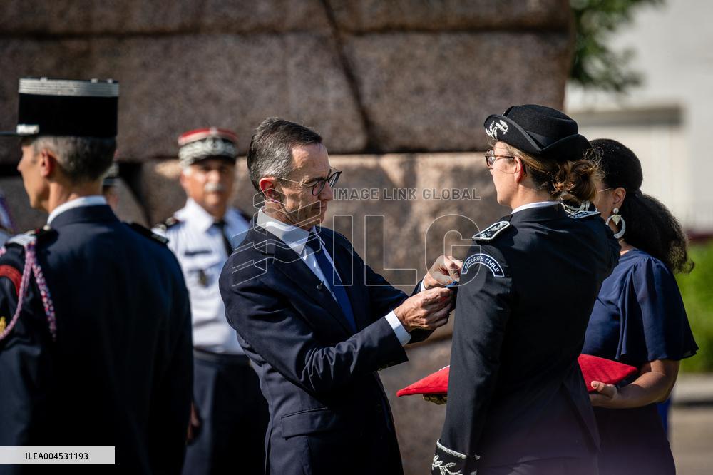 Bruno Retailleau At ENSOSP Graduation Ceremony - Aix-en-Provence