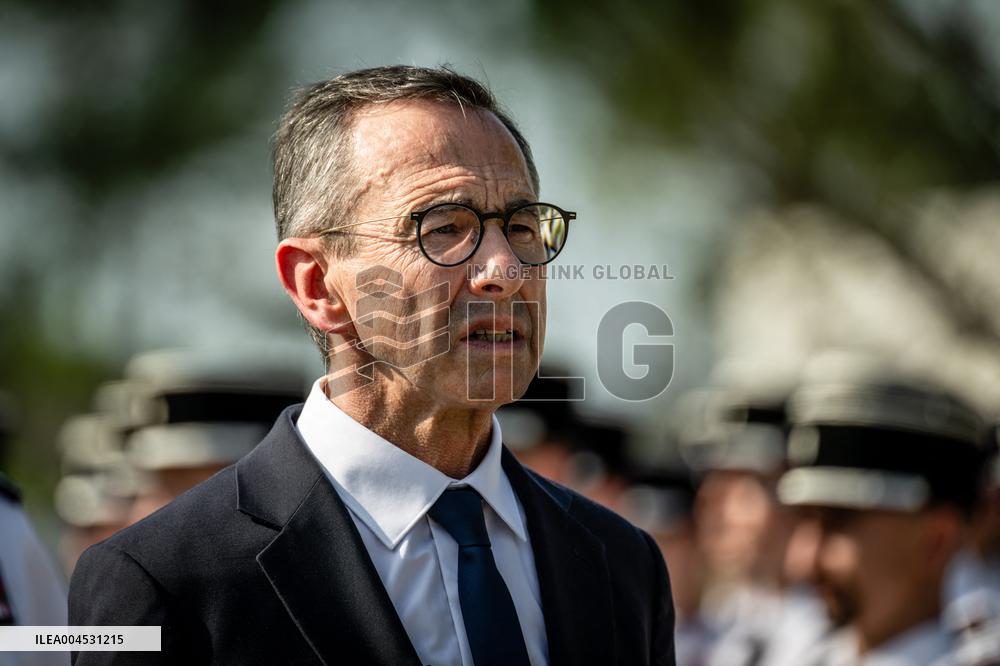 Bruno Retailleau At ENSOSP Graduation Ceremony - Aix-en-Provence