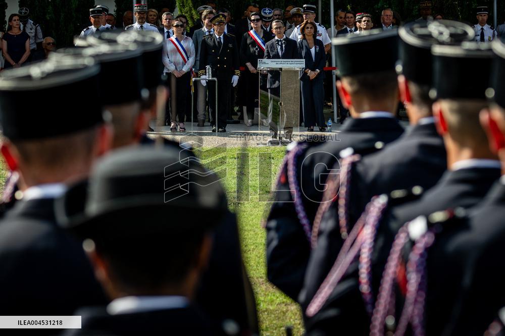 Bruno Retailleau At ENSOSP Graduation Ceremony - Aix-en-Provence