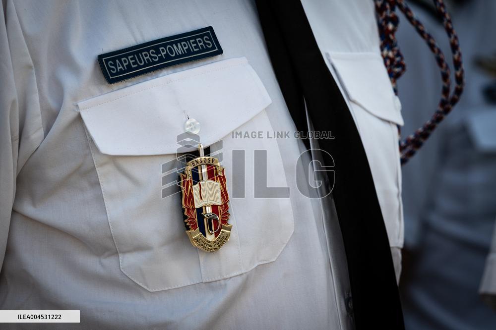 Bruno Retailleau At ENSOSP Graduation Ceremony - Aix-en-Provence