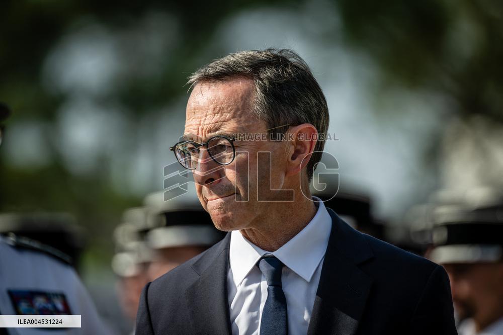 Bruno Retailleau At ENSOSP Graduation Ceremony - Aix-en-Provence