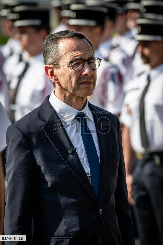 Bruno Retailleau At ENSOSP Graduation Ceremony - Aix-en-Provence