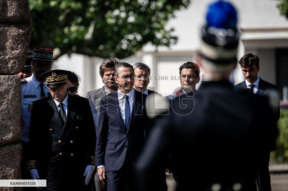 Bruno Retailleau At ENSOSP Graduation Ceremony - Aix-en-Provence