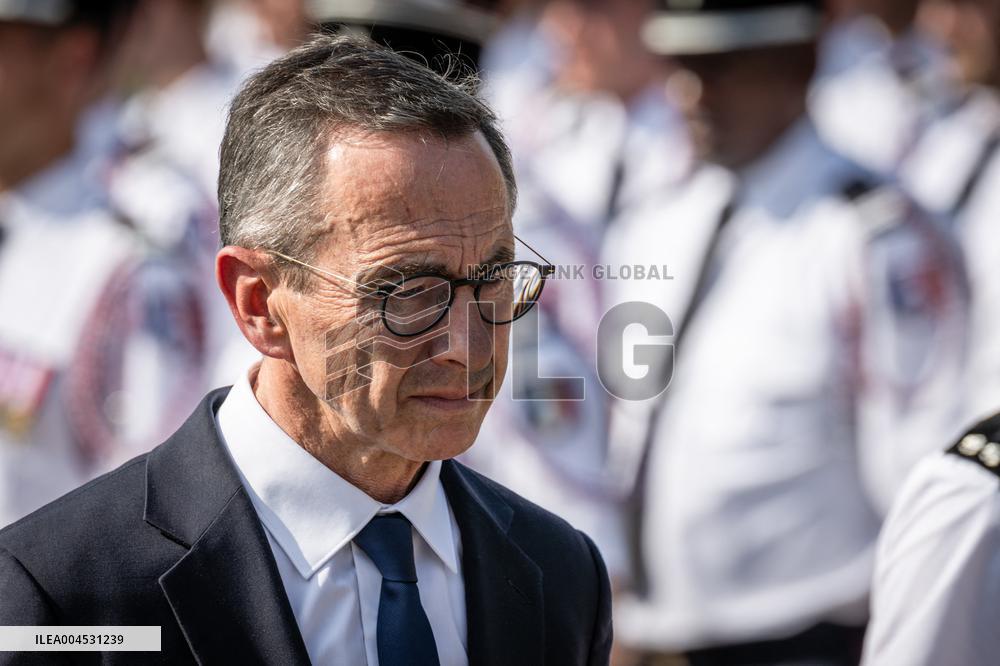 Bruno Retailleau At ENSOSP Graduation Ceremony - Aix-en-Provence