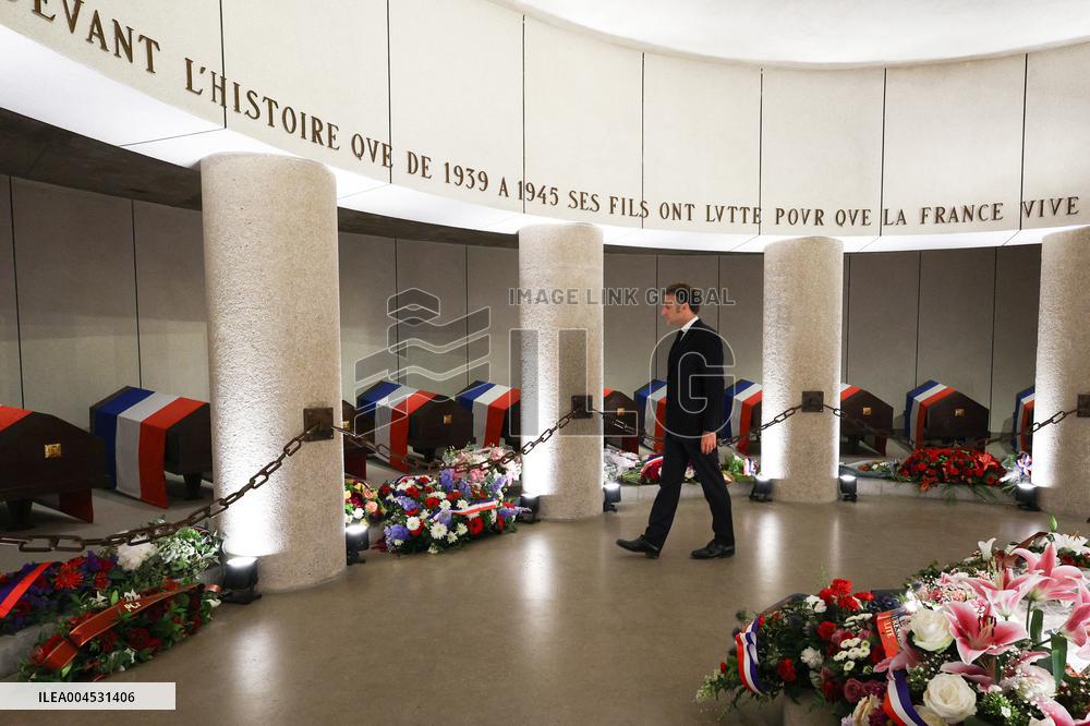 85th anniversary of the Appeal of 18 June at Mont Valerien - Suresnes