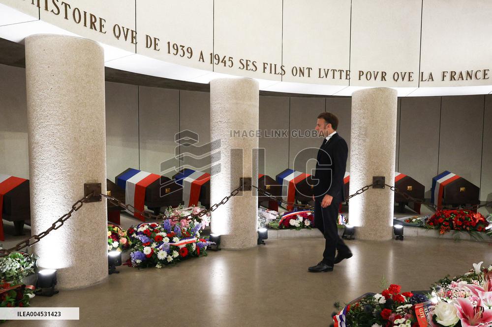 85th anniversary of the Appeal of 18 June at Mont Valerien - Suresnes