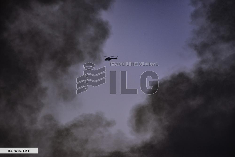 Iranian ballistic missiles attack on Israel - Herzliya