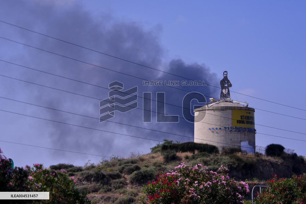 Iranian ballistic missiles attack on Israel - Herzliya