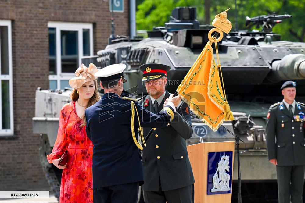 Royals Visit Cavalry Regiment of The Royal Netherlands Army - Amersfoort