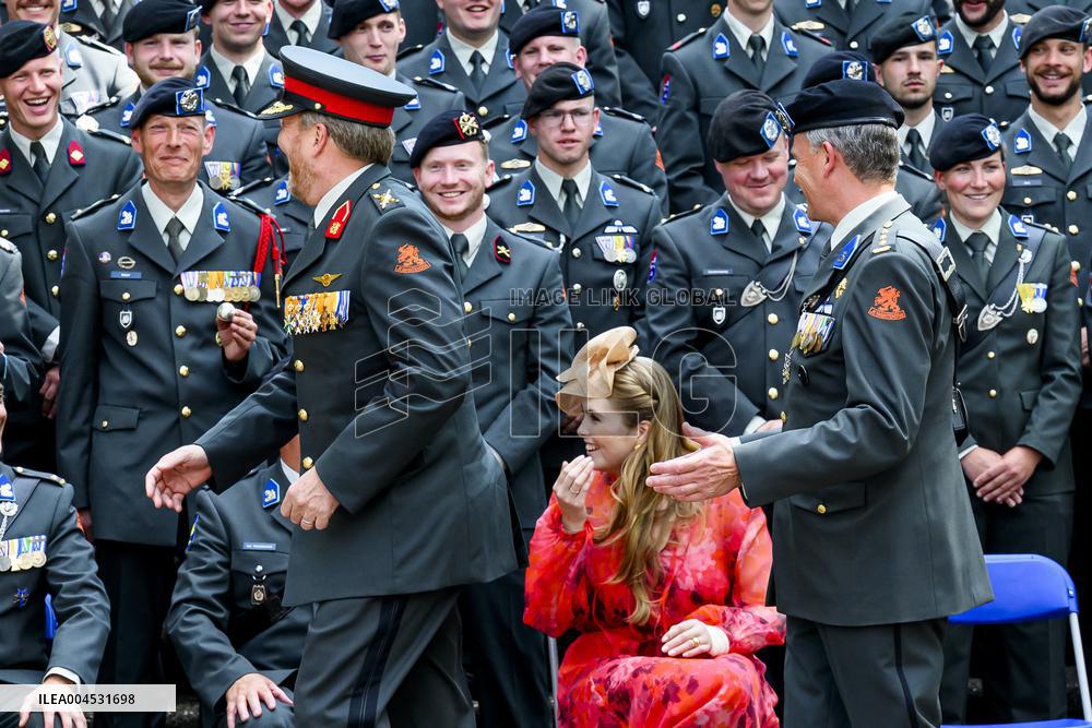 Royals Visit Cavalry Regiment of The Royal Netherlands Army - Amersfoort