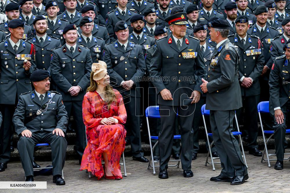 Royals Visit Cavalry Regiment of The Royal Netherlands Army - Amersfoort