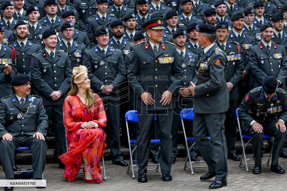 Royals Visit Cavalry Regiment of The Royal Netherlands Army - Amersfoort