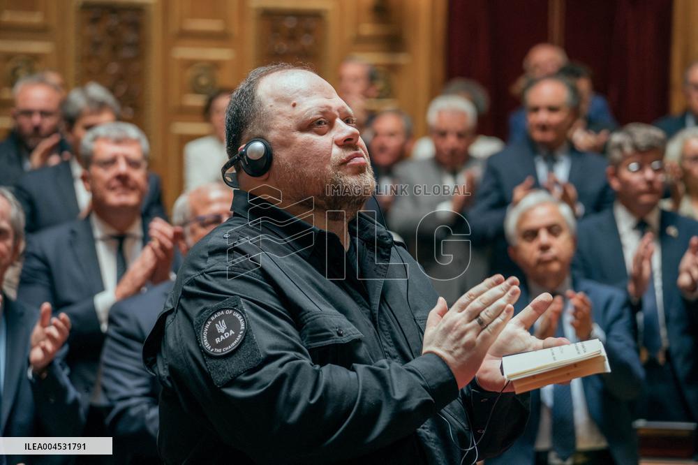 Speech of the President of the Rada Ruslan Stefanchuk at the french senat - Paris AJ