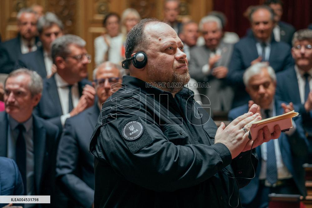 Speech of the President of the Rada Ruslan Stefanchuk at the french senat - Paris AJ