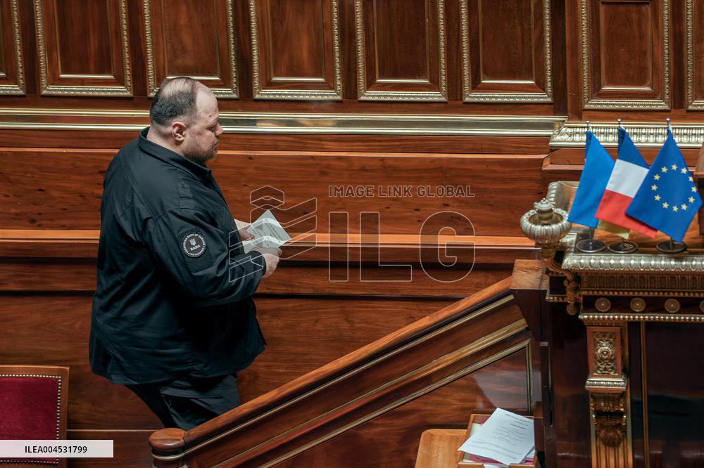 Speech of the President of the Rada Ruslan Stefanchuk at the french senat - Paris AJ