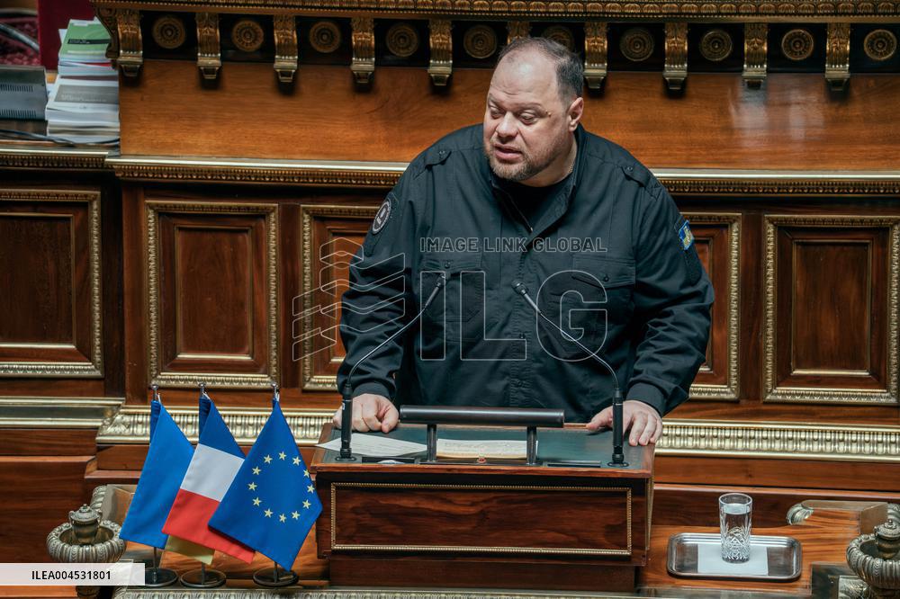 Speech of the President of the Rada Ruslan Stefanchuk at the french senat - Paris AJ