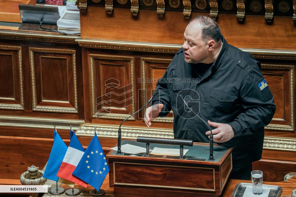 Speech of the President of the Rada Ruslan Stefanchuk at the french senat - Paris AJ