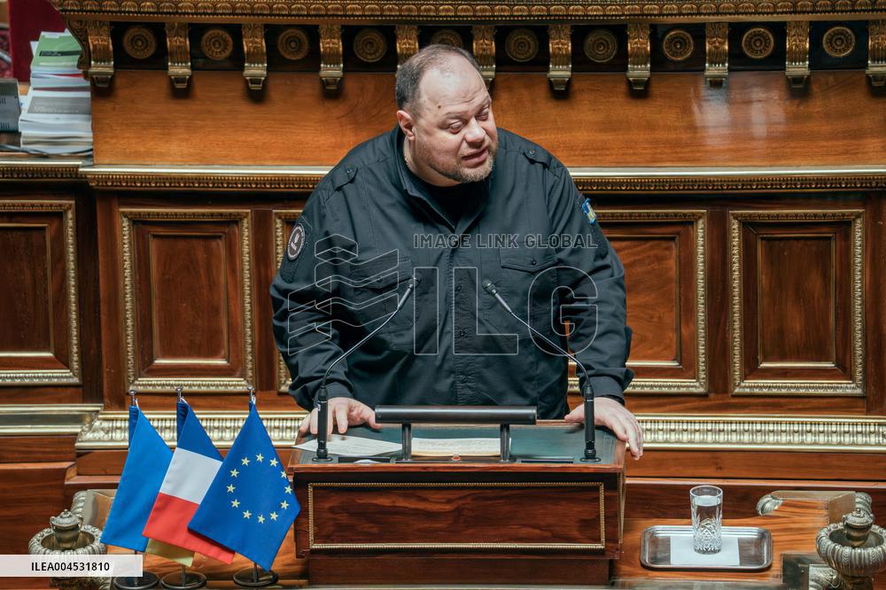 Speech of the President of the Rada Ruslan Stefanchuk at the french senat - Paris AJ