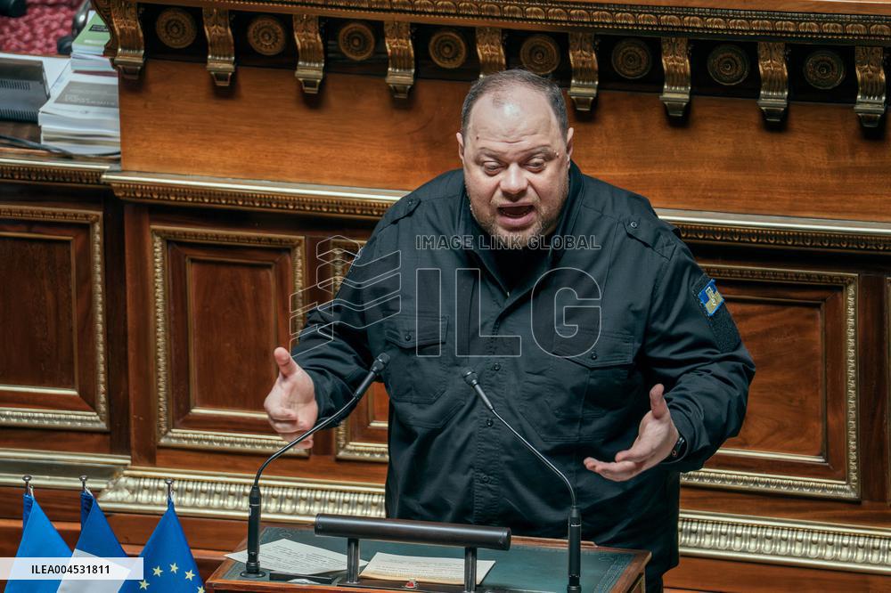 Speech of the President of the Rada Ruslan Stefanchuk at the french senat - Paris AJ
