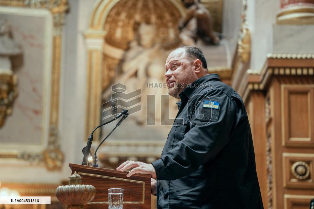 Speech of the President of the Rada Ruslan Stefanchuk at the french senat - Paris AJ
