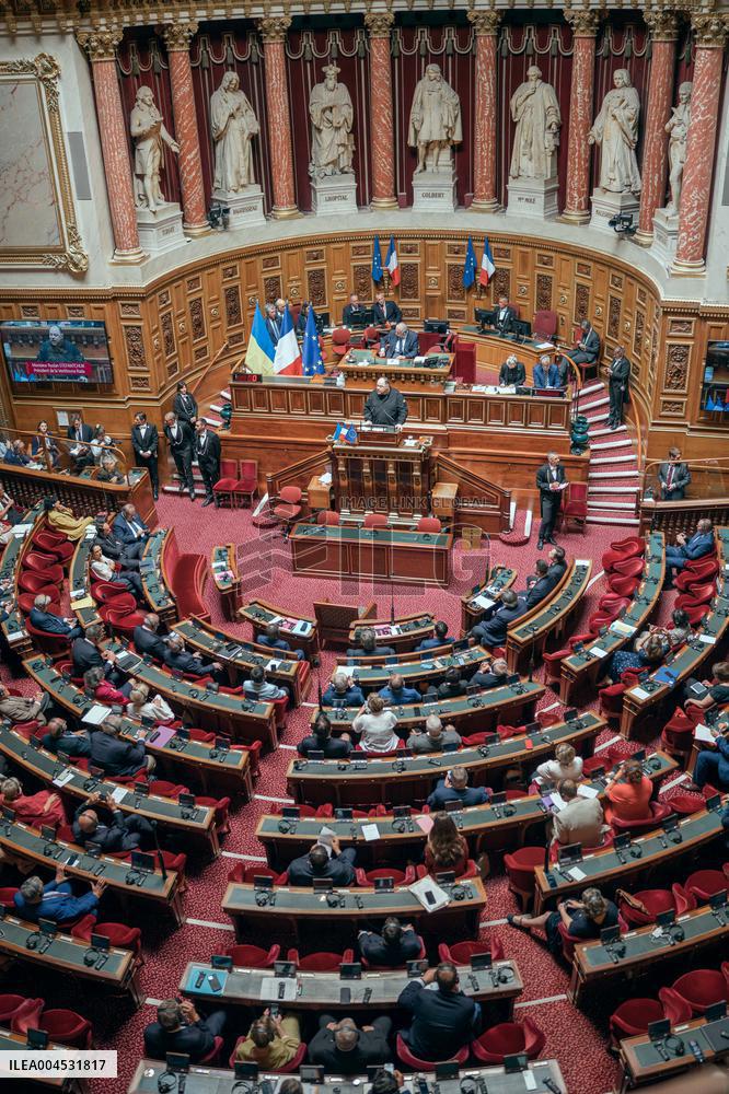 Speech of the President of the Rada Ruslan Stefanchuk at the french senat - Paris AJ